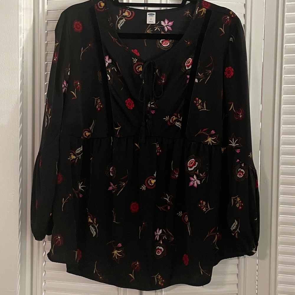 Old Navy Satin Top with Floral Print